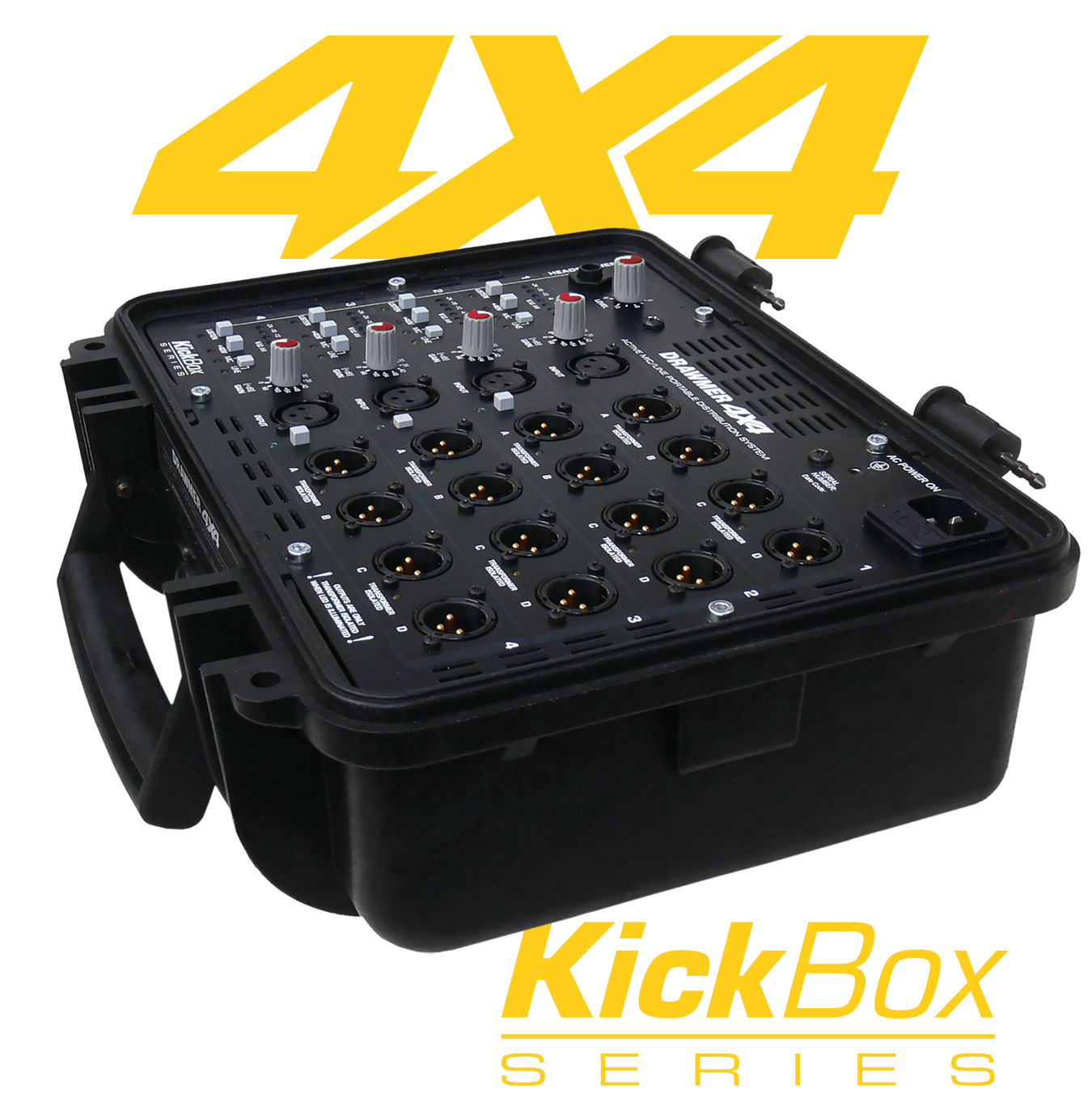 A view of the 4X4 Kickbox with the lid off